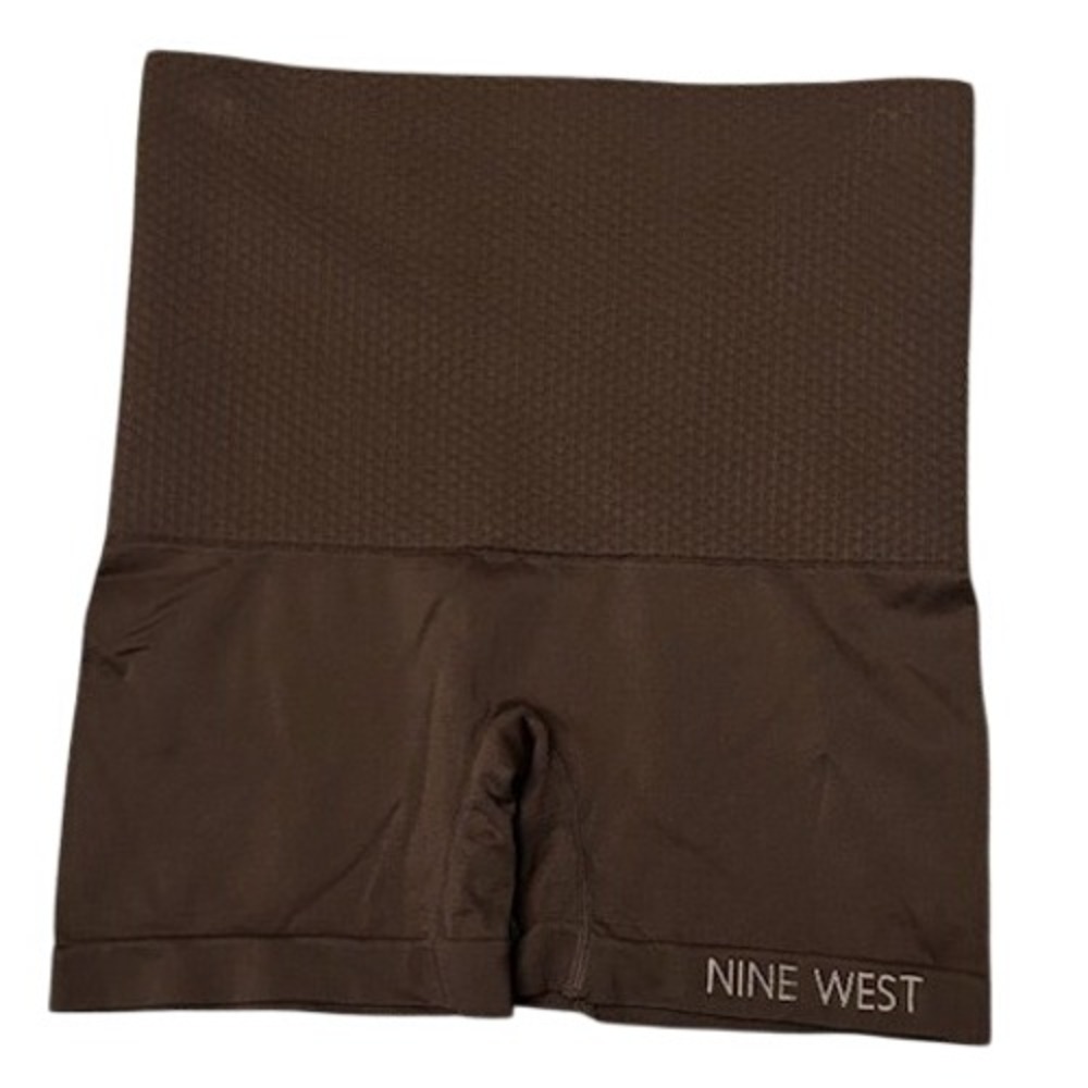 Nine West Womens Brown High Waisted Seamless Shapewear‎ Slimming Shorts Small